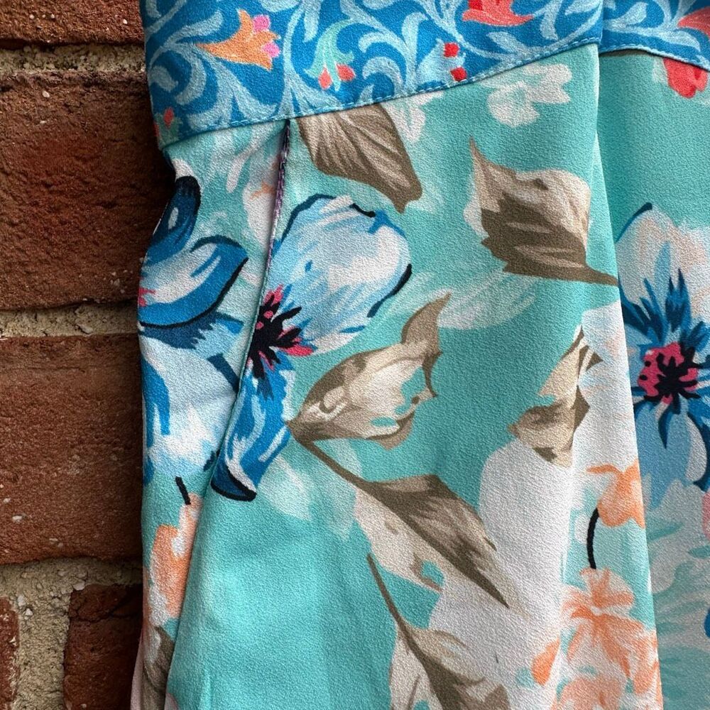 Tolani $198 Floral Print Straight Leg Pants Elastic Waist Pockets Women’s 3X NEW - Picture 10 of 13